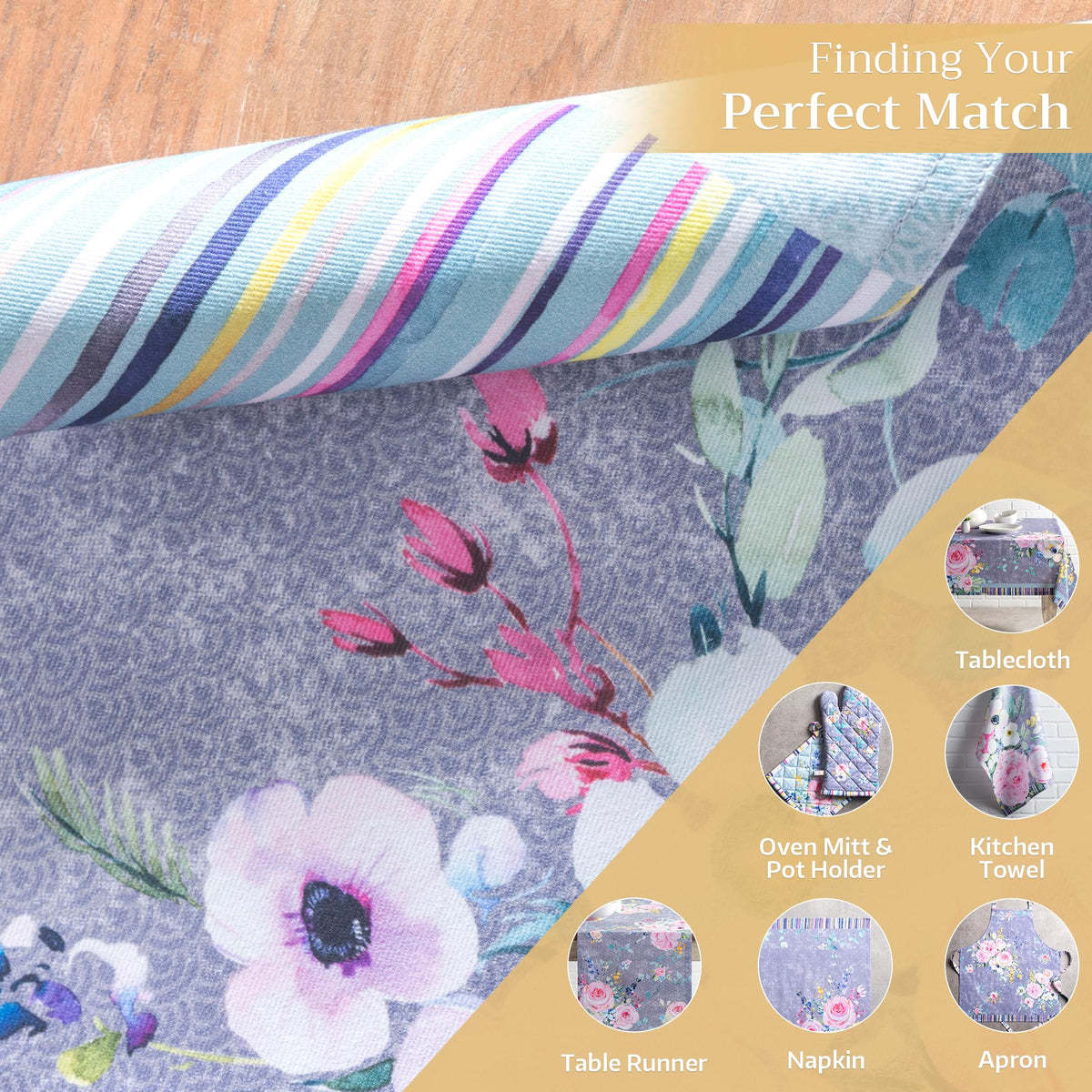 Placemats Set of 4 Reusable 100% Cotton (127 - Sweet Rose Lavender - Lush / 13" X 19" (Pack of 4))