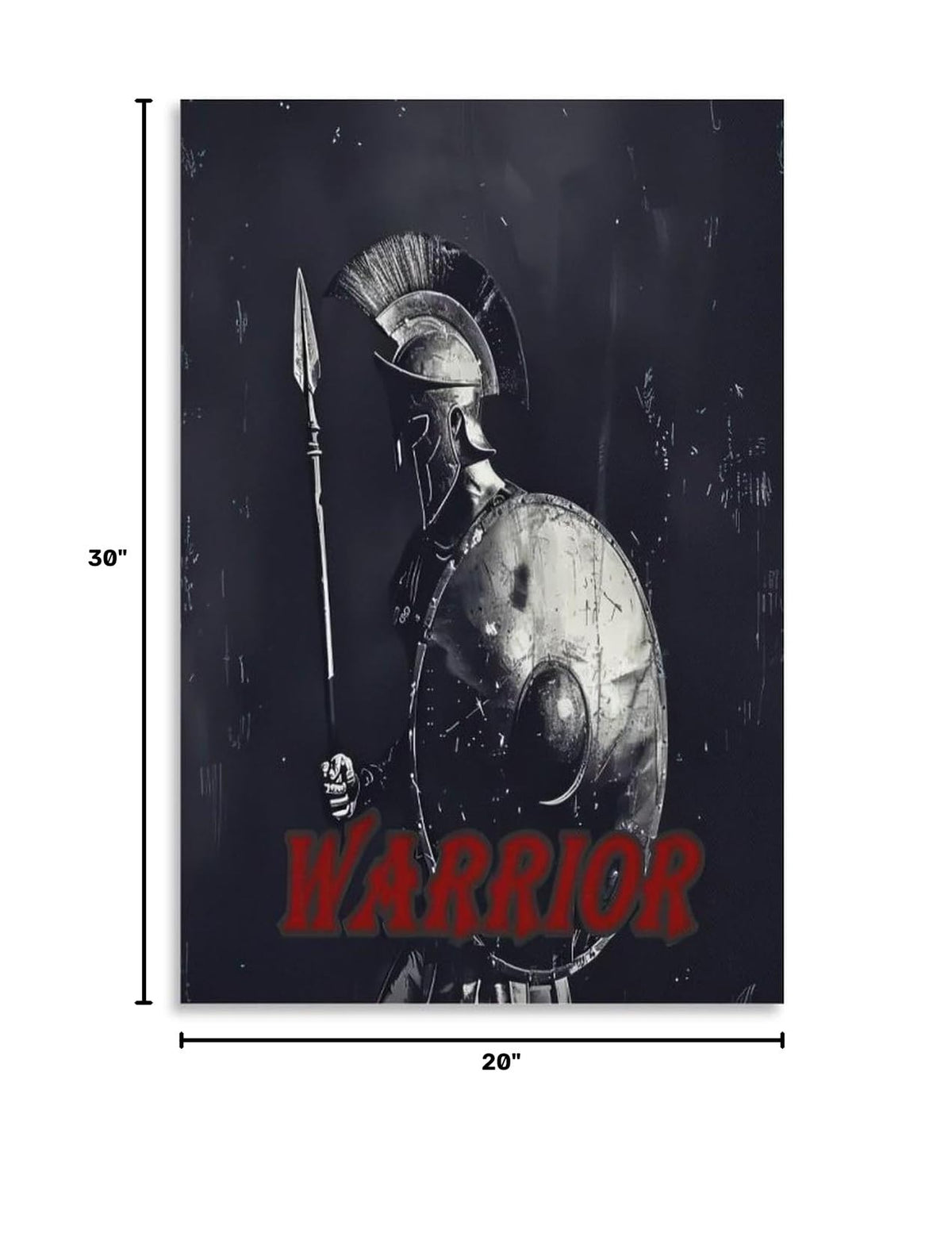 Warrior Spartan Art Poster Canvas Printing Wall Art Prints Wall Decor Posters Ancient Greek Soldier Helmet Shield Spear Battle Style Dark Blue Living Room Bedroom Office Gym Decor 20x30inch (style-5 / 20x30inch(50x75cm) Unframe)