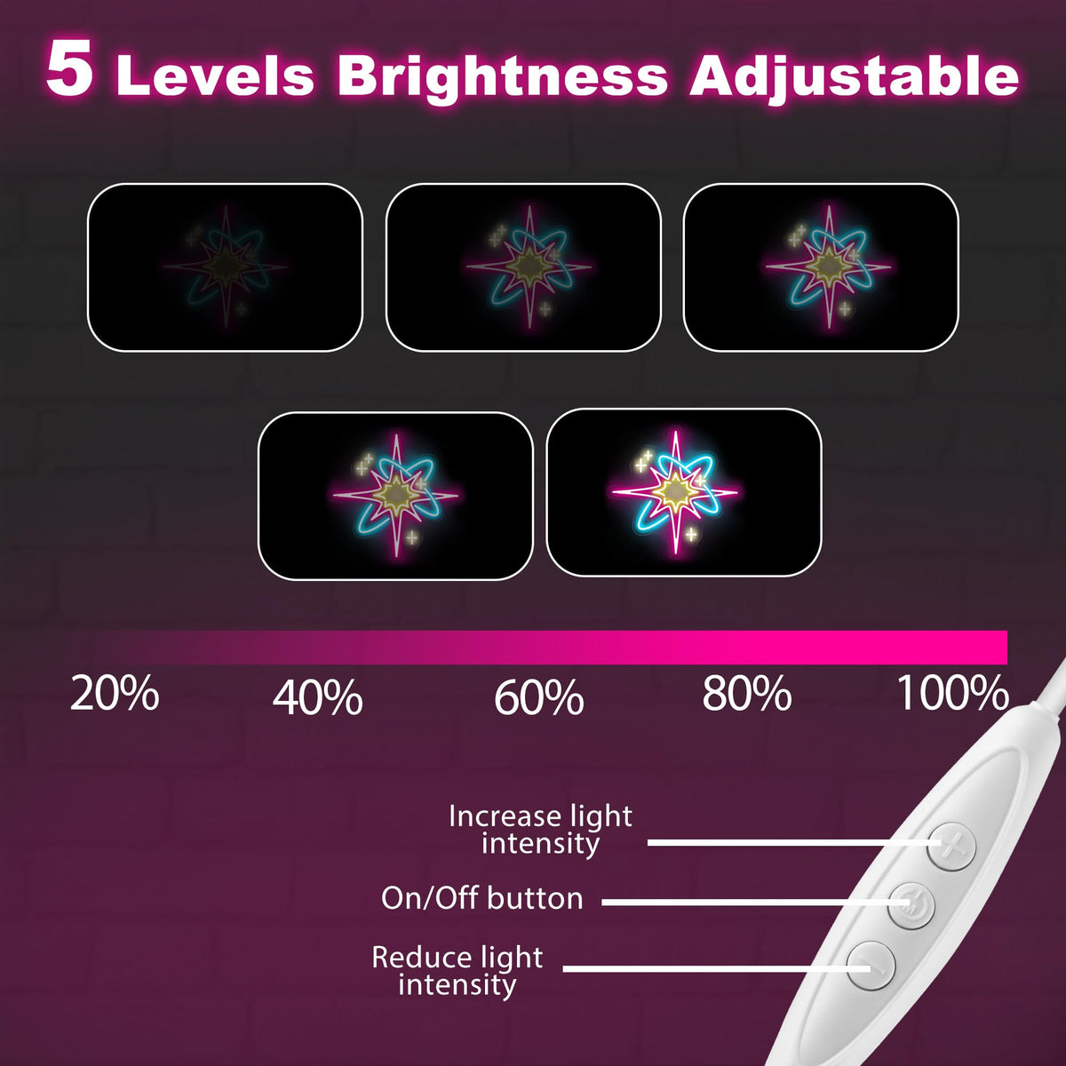 Pink Starburst Neon Sign for Bedroom Living Room (Starburst-Pink)