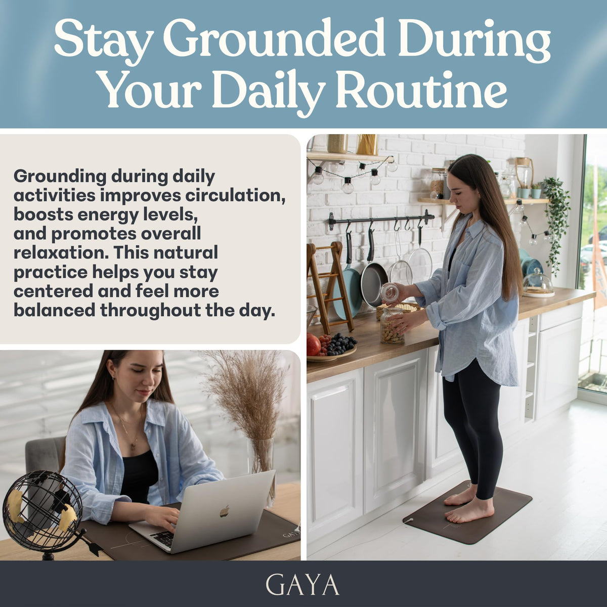 Grounding Mat for Feet (Brown - Sunset)