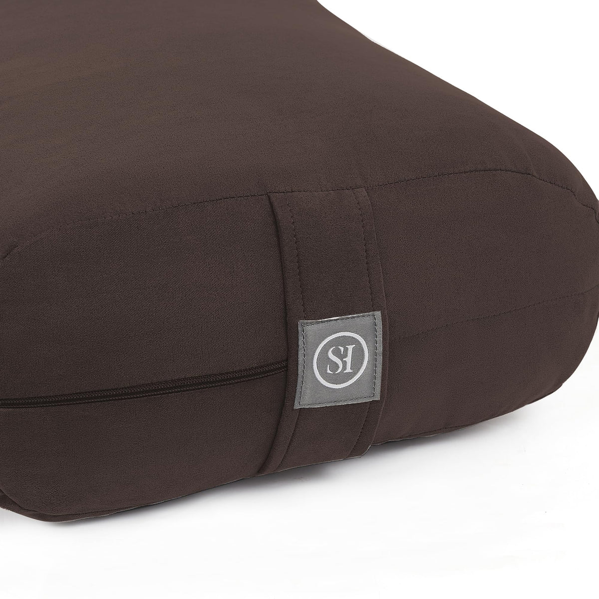 Yoga Bolster Pillow for Meditation (Chocolate Brown / Rectangular (Filled with 100% Cotton))