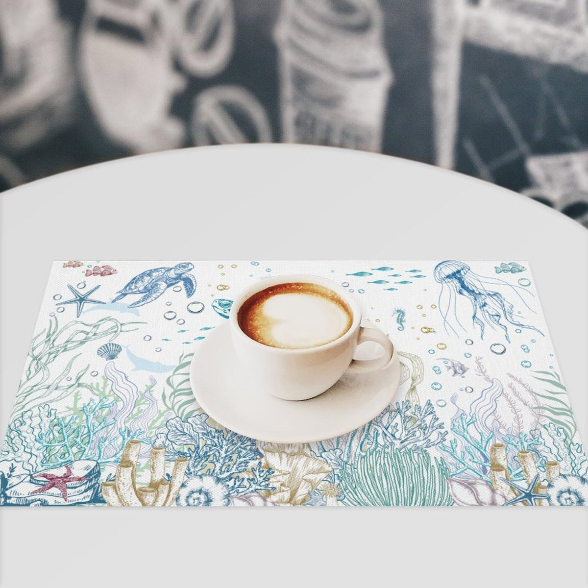 Sea Turtle Placemat Set of 6 (Coastal-12 / 6pcs)