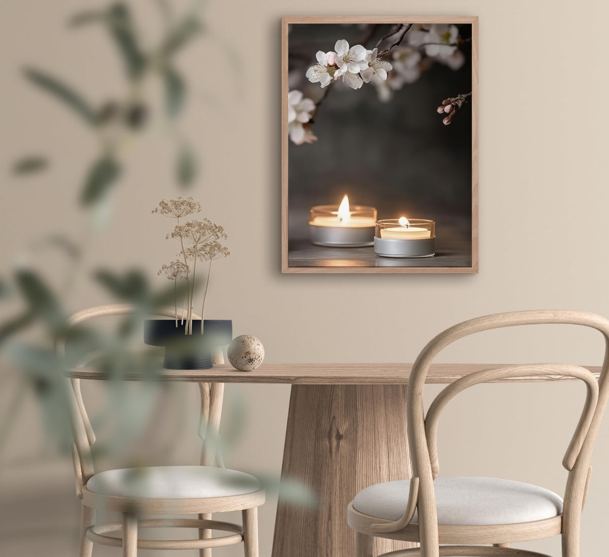 3 Piece Zen Canvas Wall Art Stacked Stones Cherry Blossom Candle Spa Wall Decor Calming Minimalist Neutral Poster Print Art for Bathroom Bedroom Yoga Room Office Living Room 12x16in Unframed (Poster / 16L''x12W'')