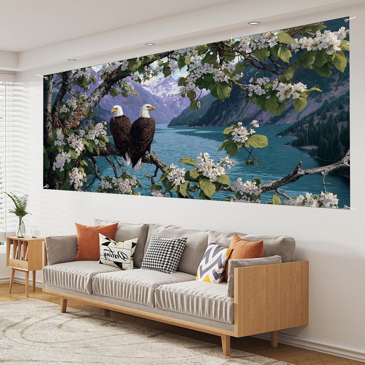 Bald Eagle Garage Door Banner 6×13 ft (145 / 6 x 13 ft)