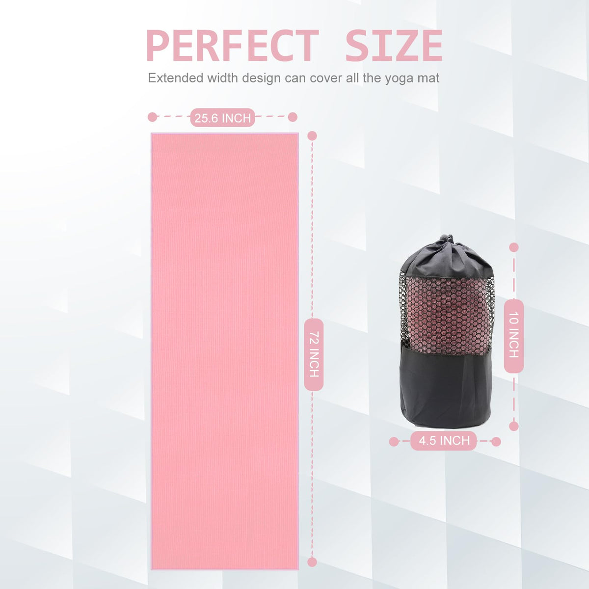 2 Pack Hot Yoga Towel with Grip Dot (Taro Purple/ Pink)