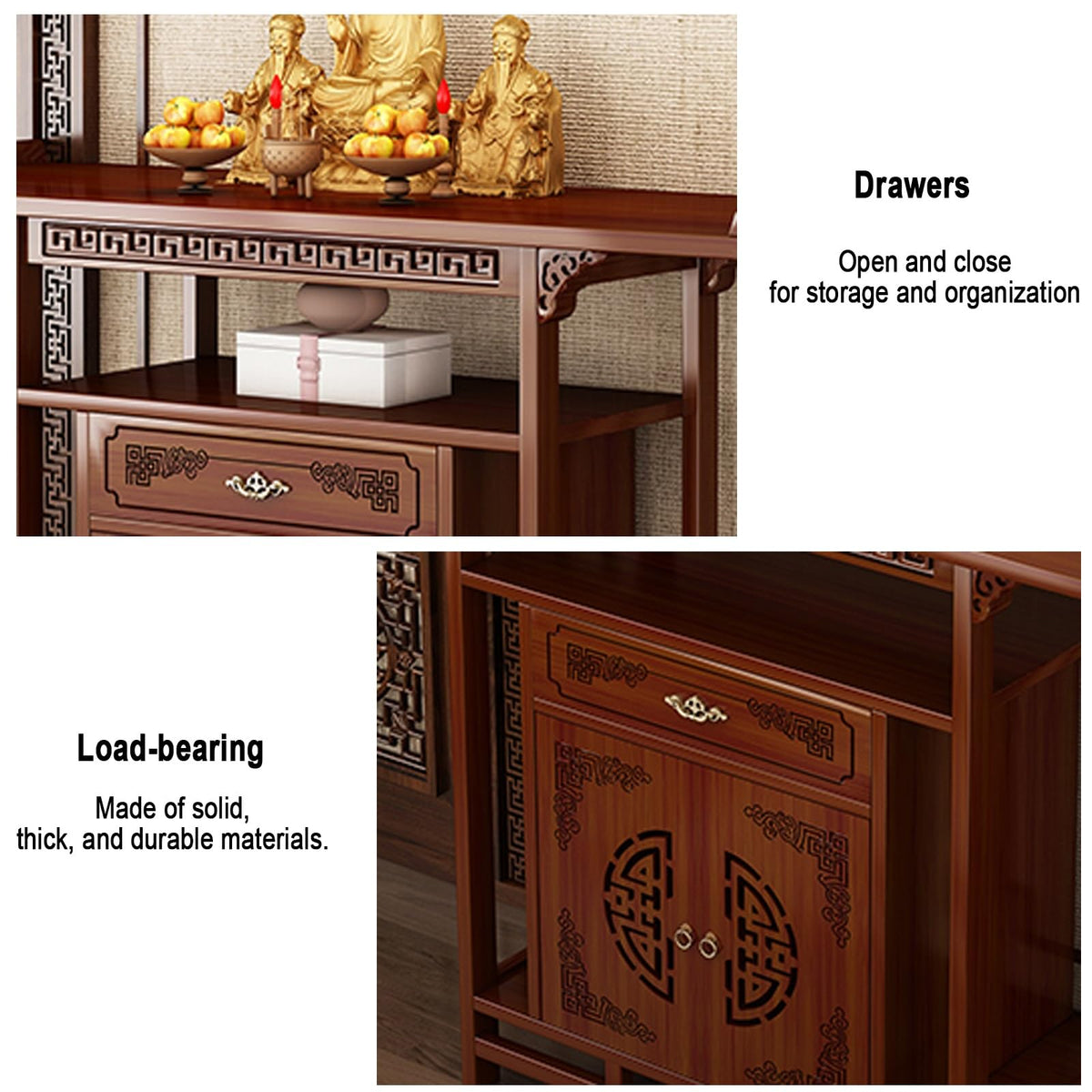 Chinese Cabinet Pedestal offering (140cm/55.1in)