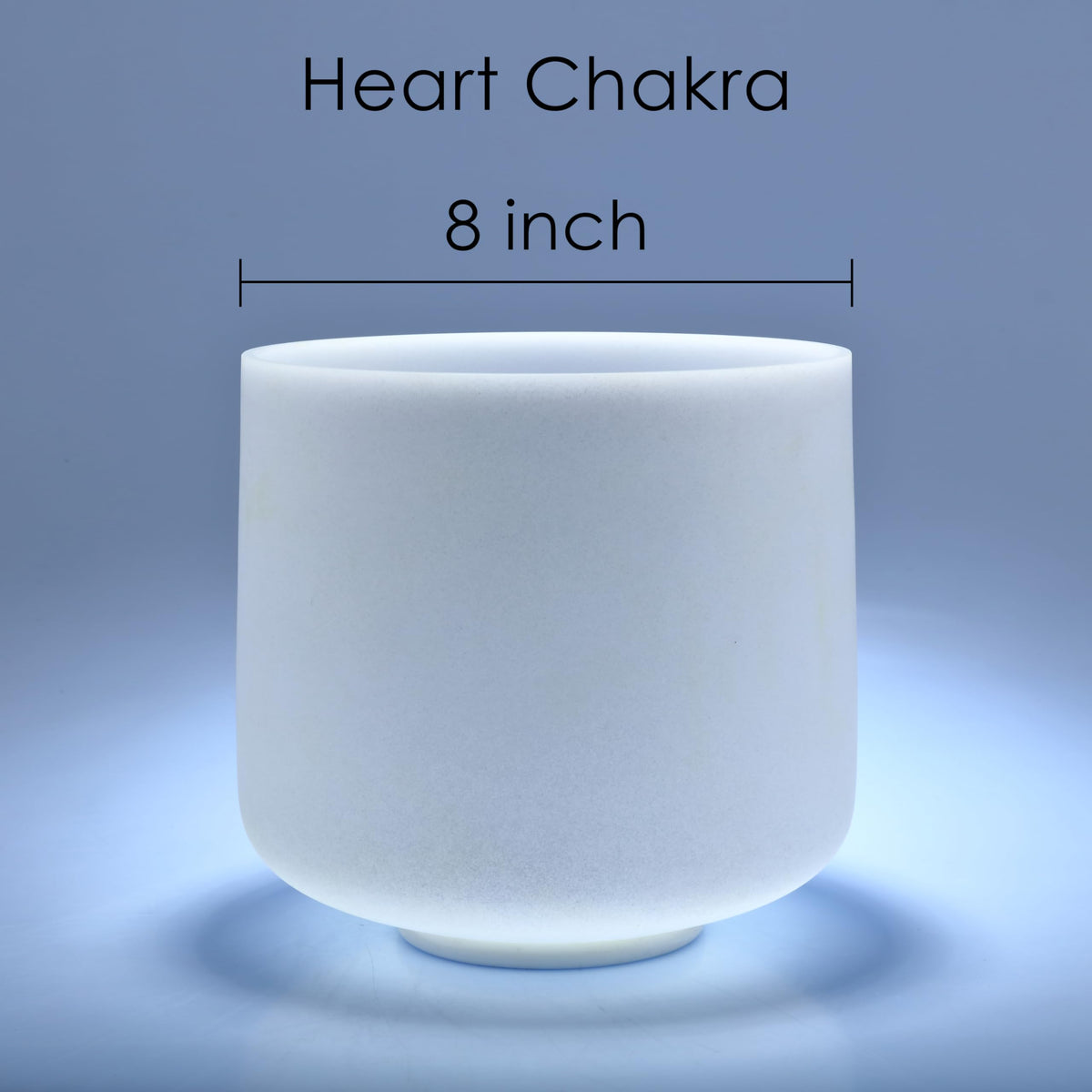 F Note Crystal Singing Bowl 8 inch Heart Chakra with Heavy Duty Carrying Case and Suede Mallet (8 inch / F Note)
