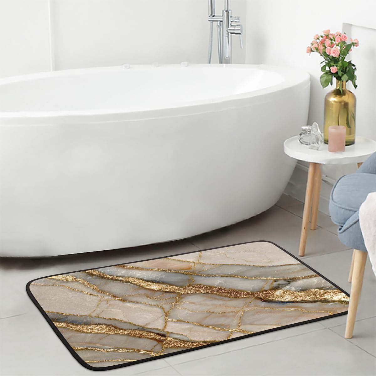 Marble Kitchen Rugs Kitchen Mats Non Slip Floor Mat (Color 10)