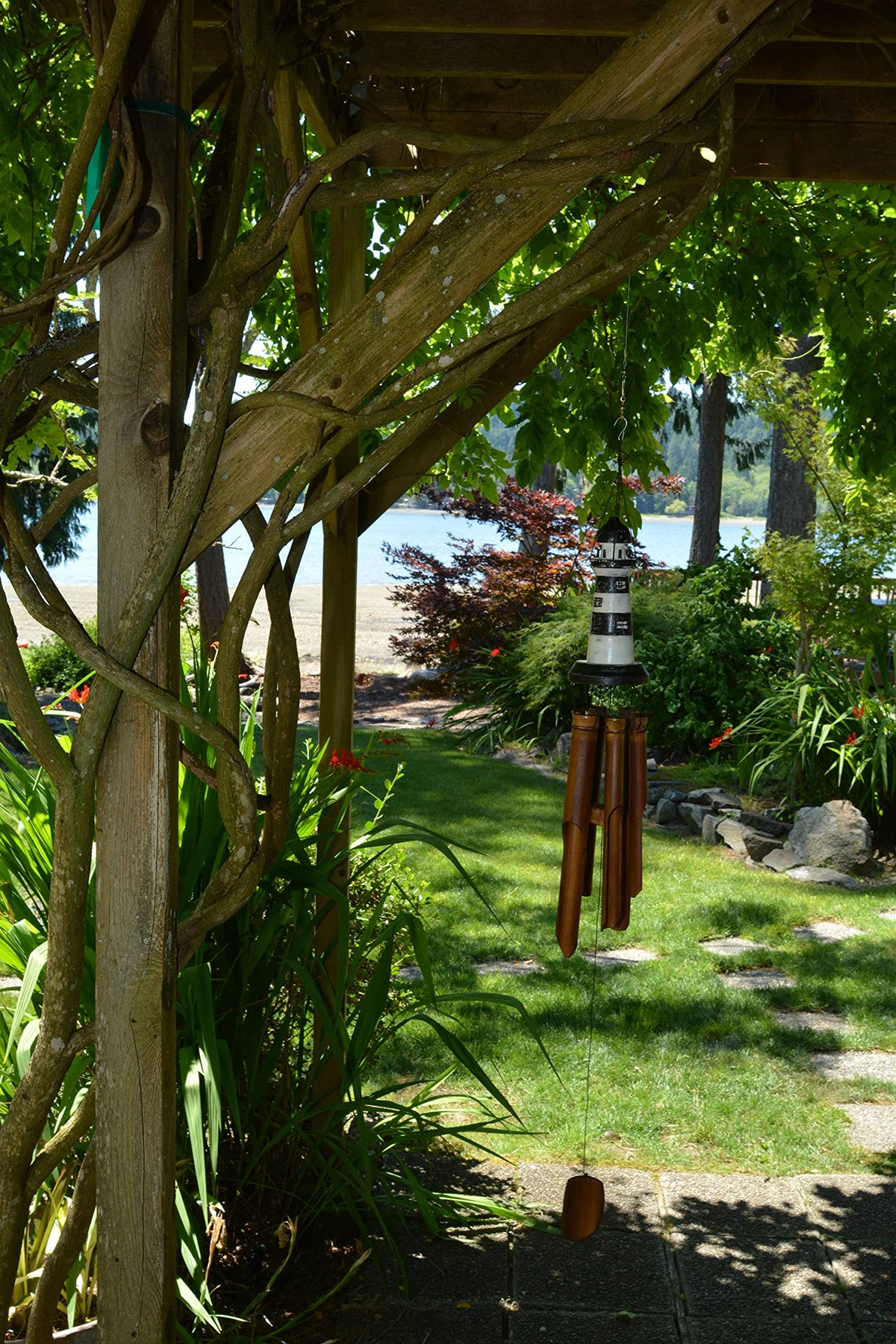 Gifts Bamboo Wind Chime (8 Inch Lighthouse)