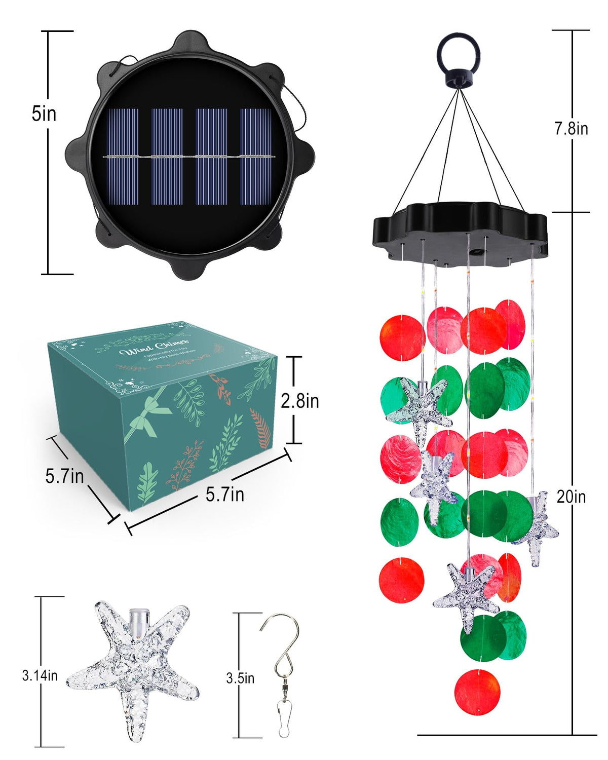 Solar Decorative Lights Outdoor (Red&green)