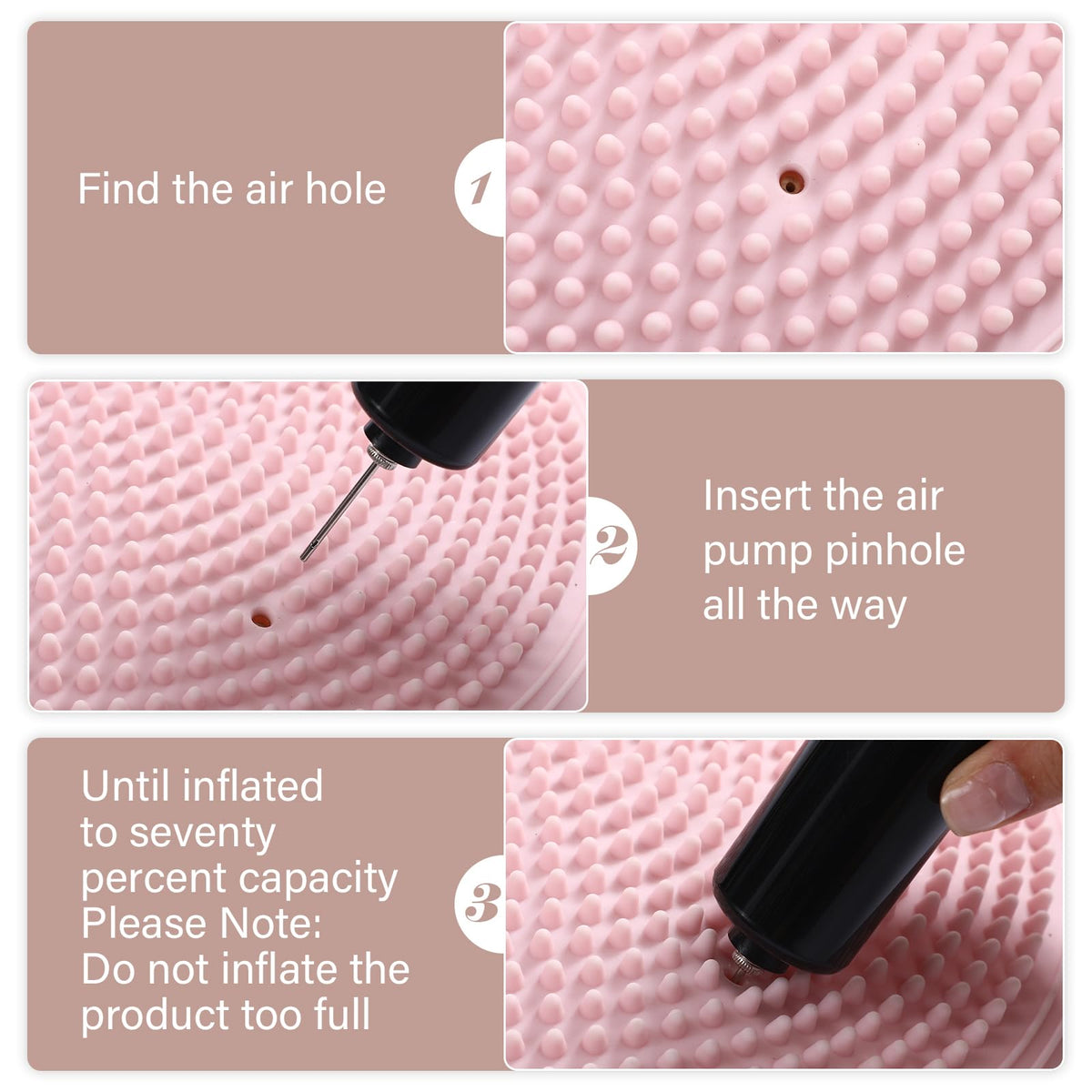 4 Pcs Wiggle Seat Inflated Wobble Cushion for Kids (Light Color)