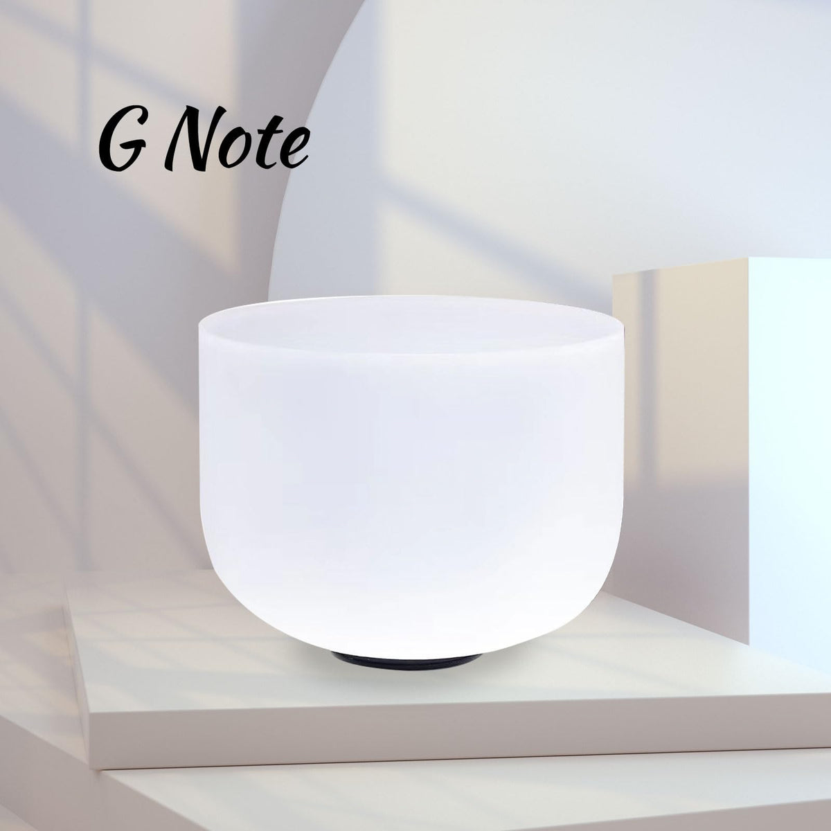 432hz Crystal Singing Bowl G Note Throat Chakra 10 Inch With Heavy Duty Carrying Case for Yoga Musical Instrument (10 Inch G 432hz White)