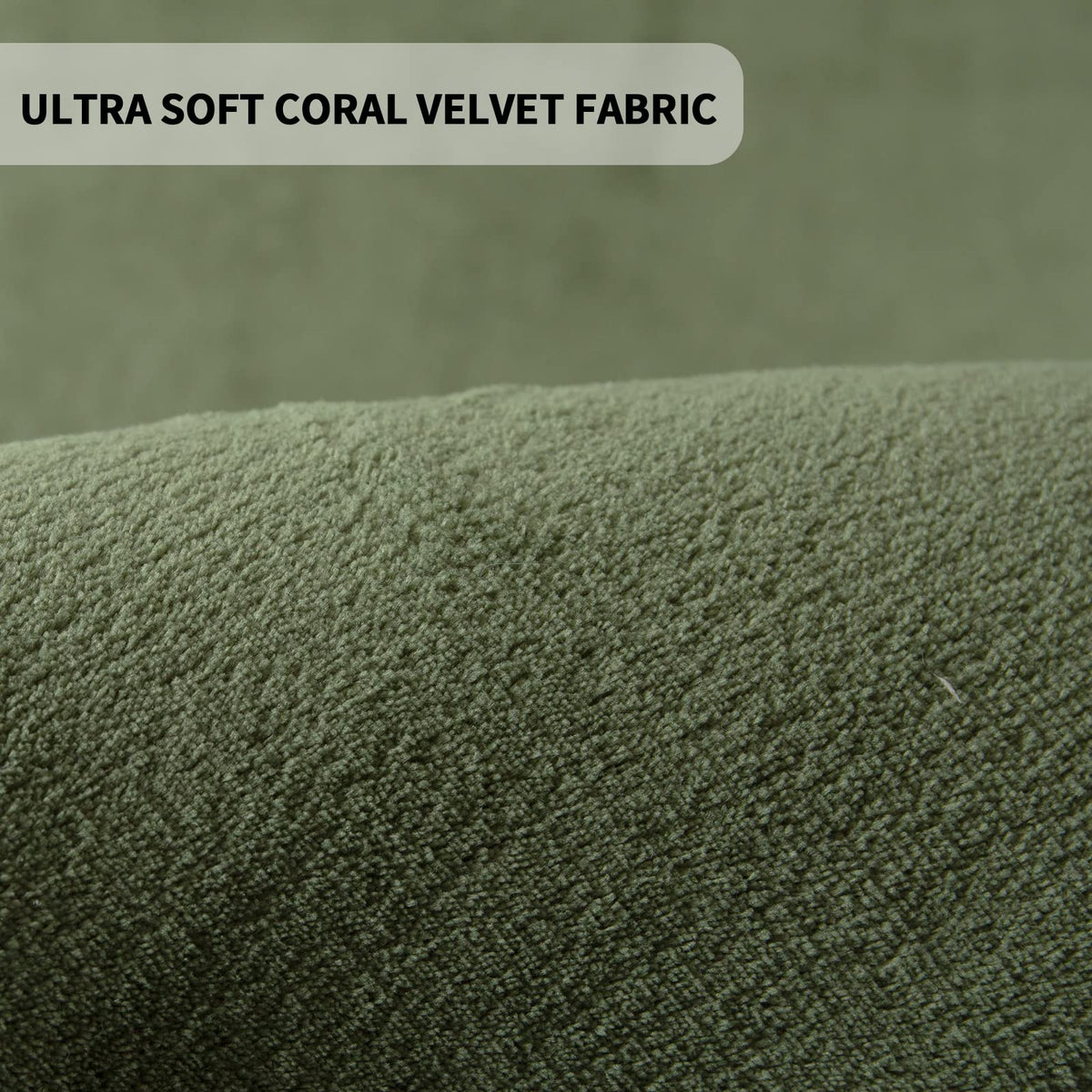 Coral Velvet Area Rug (Olive Green / 78"x158")