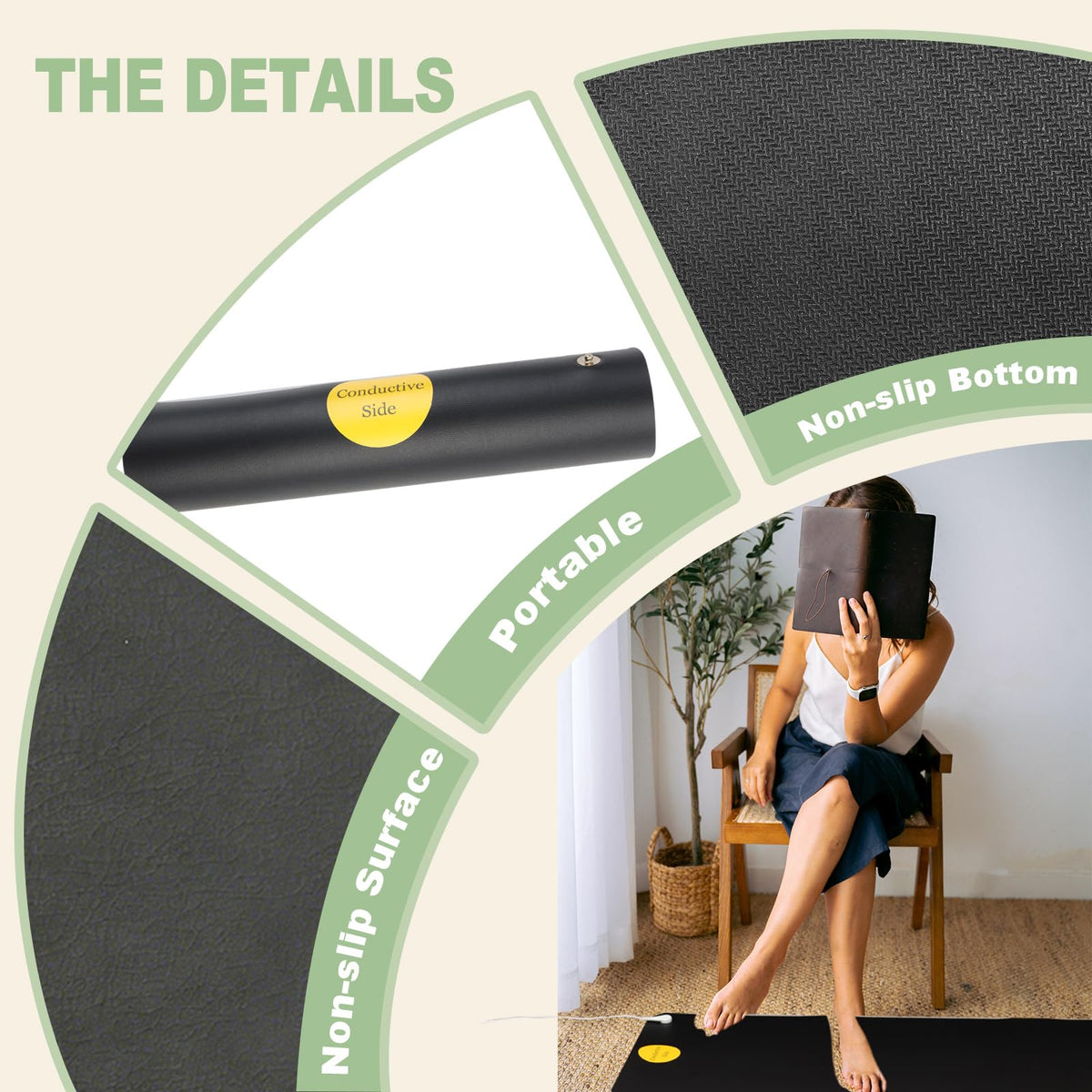 Grounding Mat for Bed (26.7''x 9.8'')