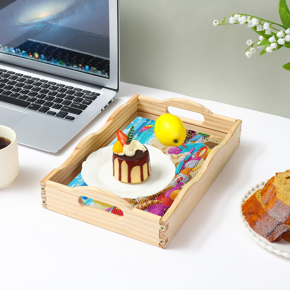Diamond Art Kits for Adults Wooden Serving Trays with Handles (Cat AA)