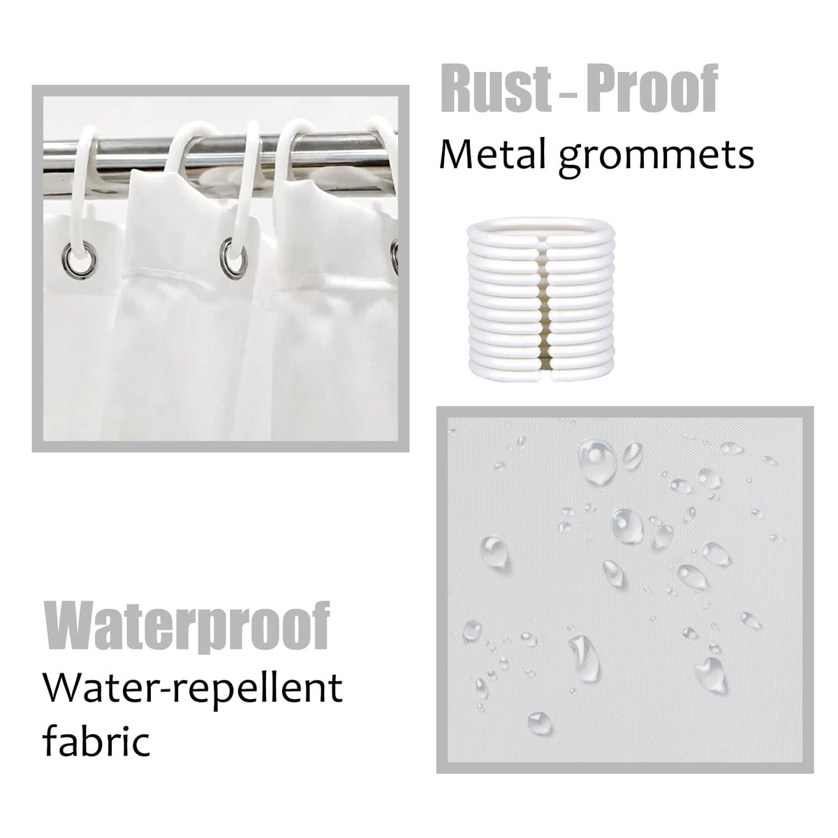 Zen Bible Verse 4Pcs Shower Curtain Sets 72Wx72L Inch Scripture Spa Stone Meditation Relaxing Christian Asian Artwork Cloth Fabric Waterproof Polyester Bathroom Decor Set with 12 Pack Hooks (B-teal / 72"W x 72"L (Pack of 4))