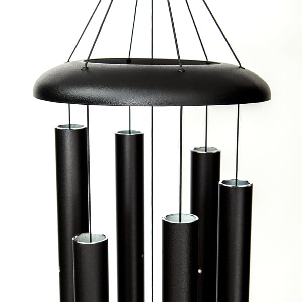 Wind Chimes Outdoor (38'' Black)