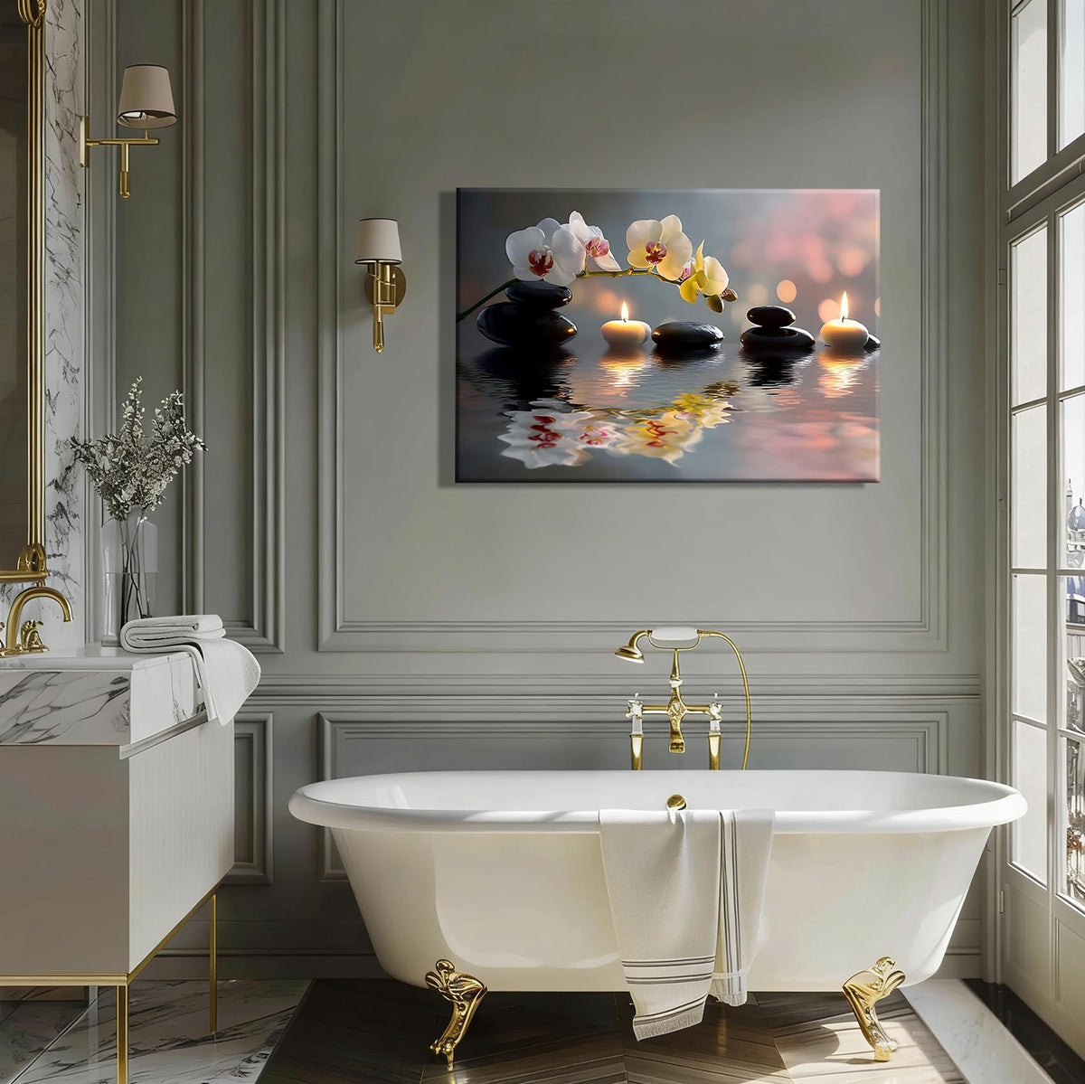 Framed Canvas Wall Art (Pictures8 / 24"L x 16"W)