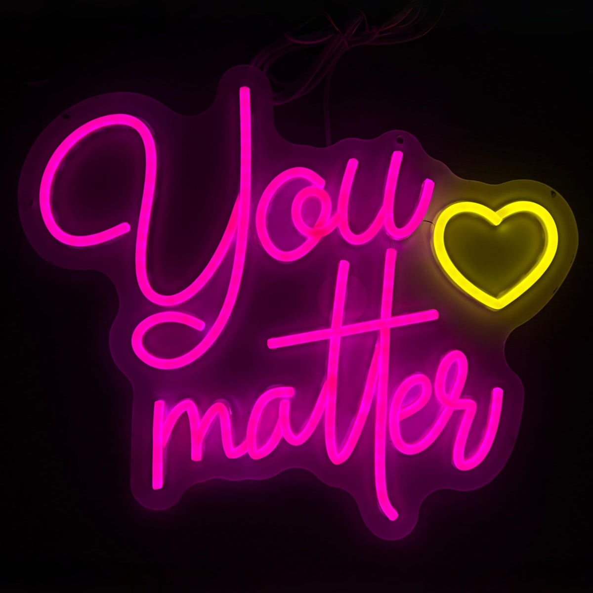 You Matter Neon Sign Motivational Positive Quote LED Wall Decor (You Matter)