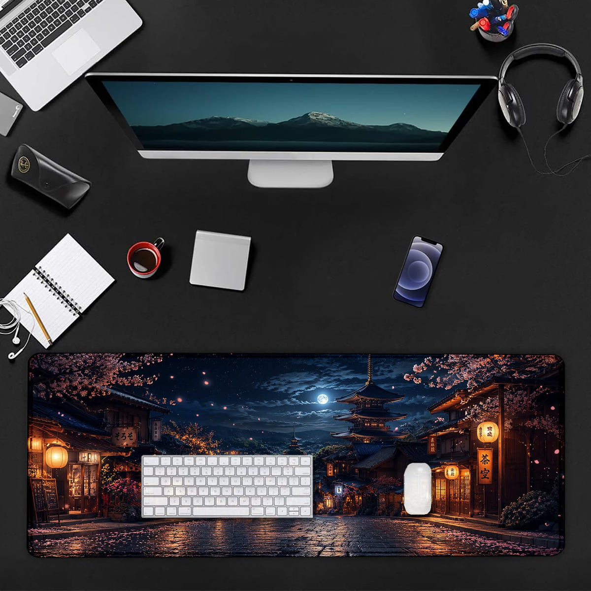 Extended Large Gaming Mouse Pad (Kyoto Sakura Street)