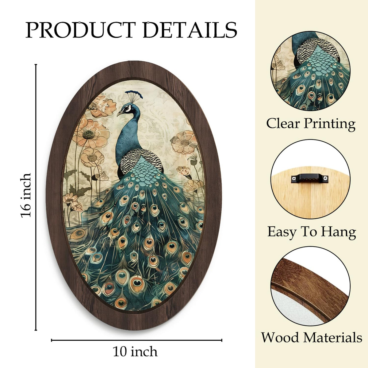 Vintage Peacock Wall Decor (peacock)