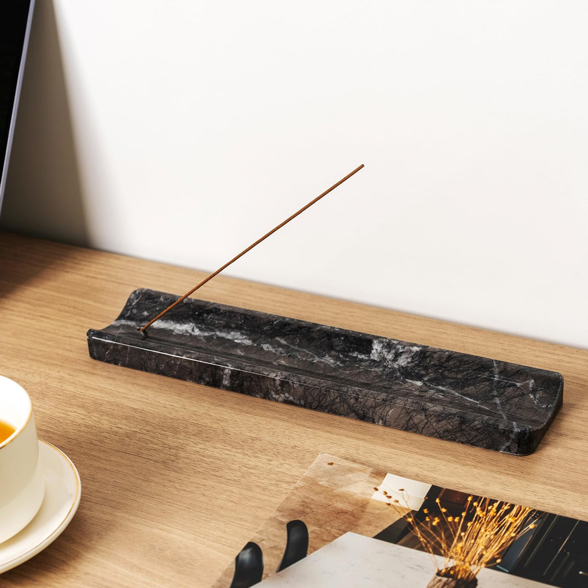 Marble Incense Holder (Black)