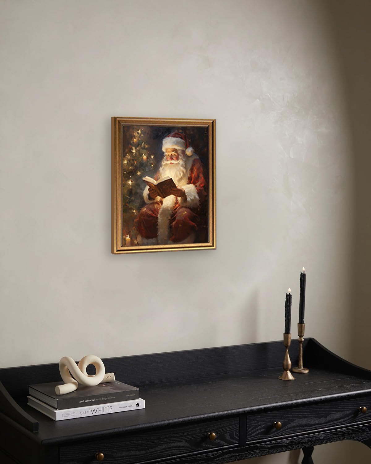 Gold Framed Christmas Wall Art (Christmas / 16"L x 12"W)