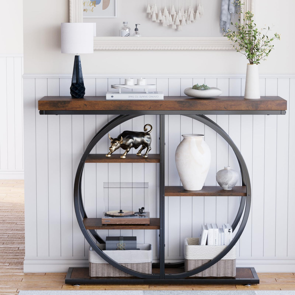 41.3" Console Table for Entryway (Brown)