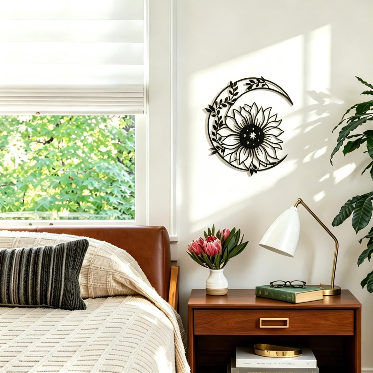 Sunflower Moon Metal Wall Decor (Sunflower Moon)