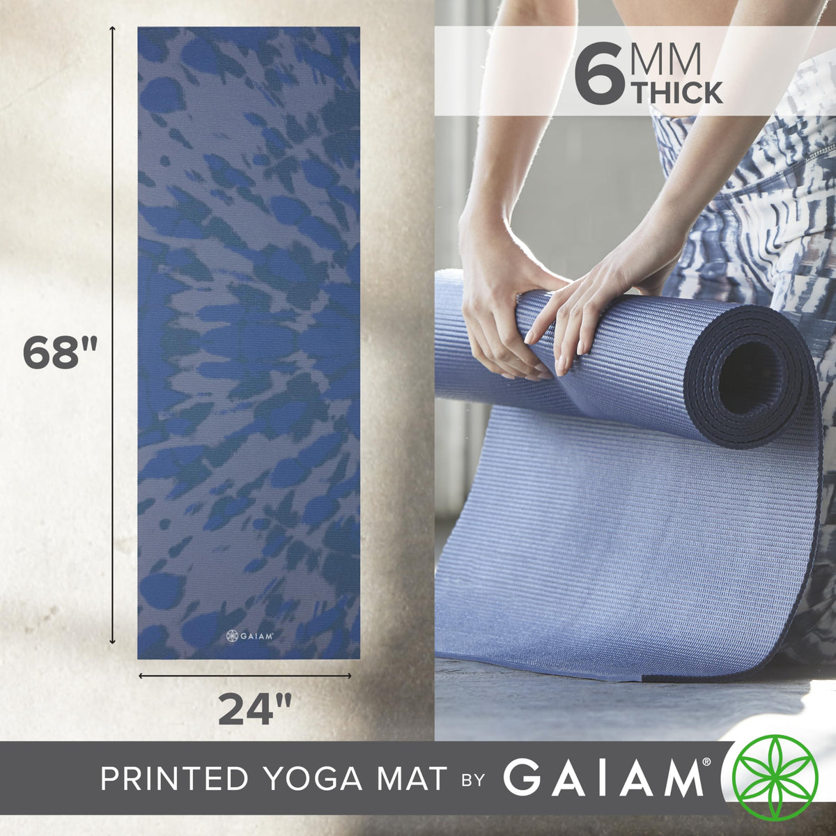 Premium Yoga Mat (Tie Dye Blast)