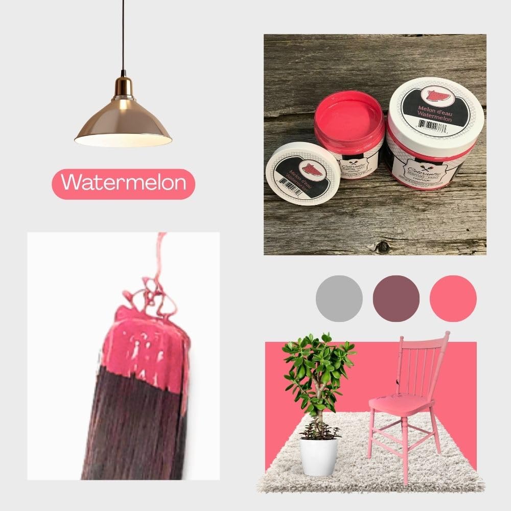 WATERMELON Pink Chalk Paint for Furniture (Watermelon / 16 Fl Oz (Pack of 1))