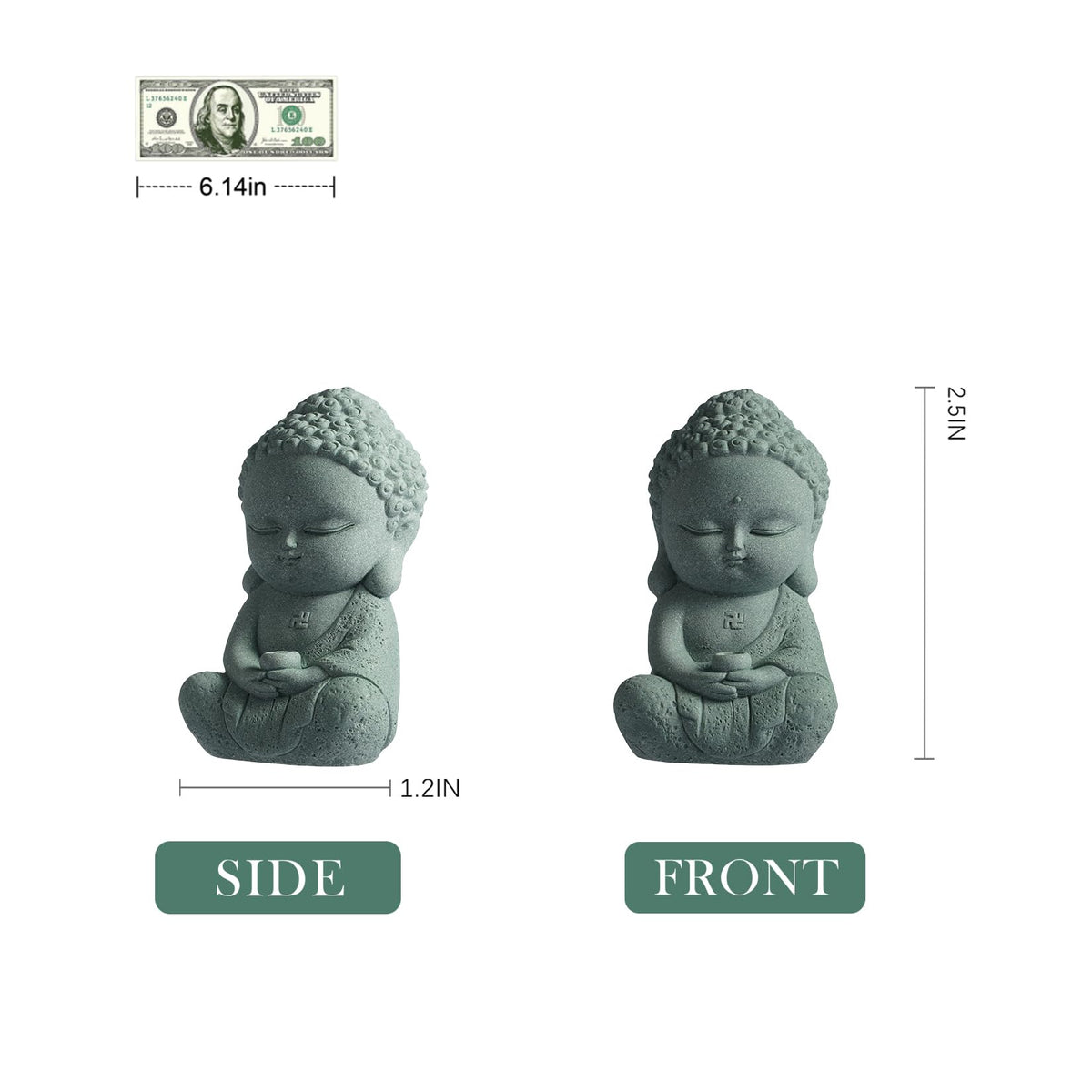 Little Buddah Statue for Home Indoor Aquarium (Sakyamuni Buddha / Small)