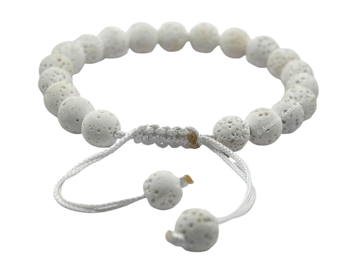 White Lava Bracelet for Women Men's Gifts (White Lava)