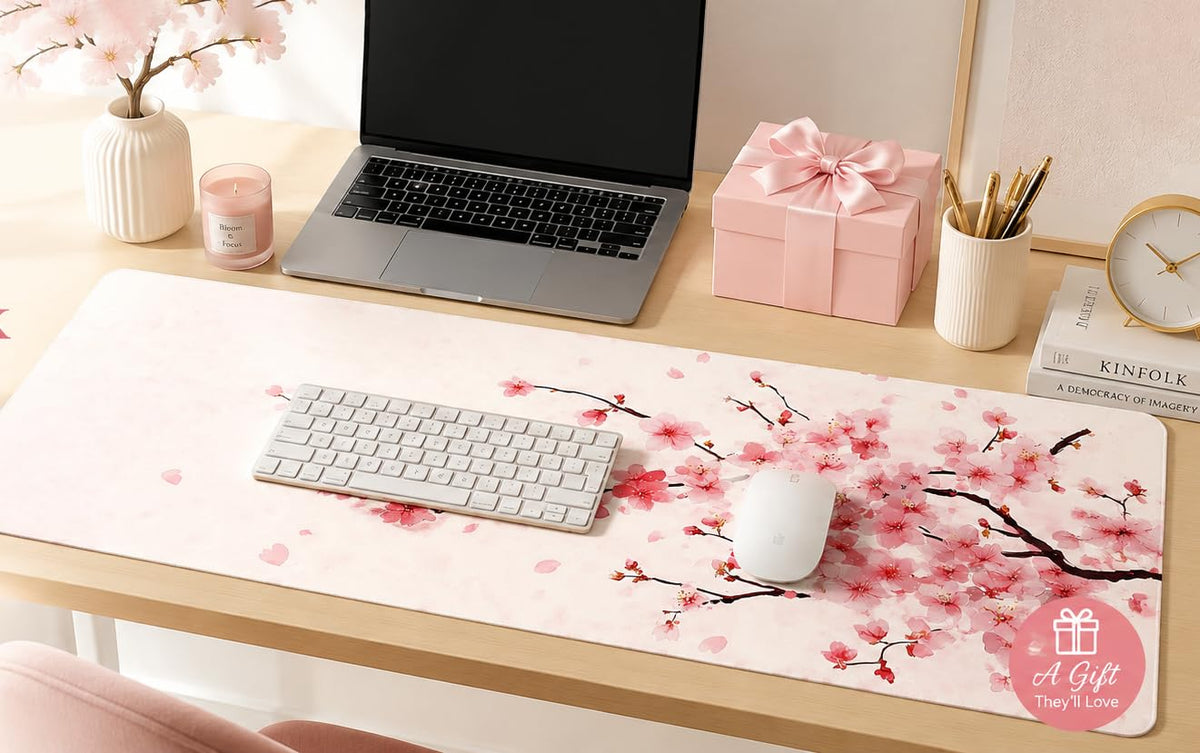 Cherry Blossom Desk Mat (Pink Cherry Blossom)