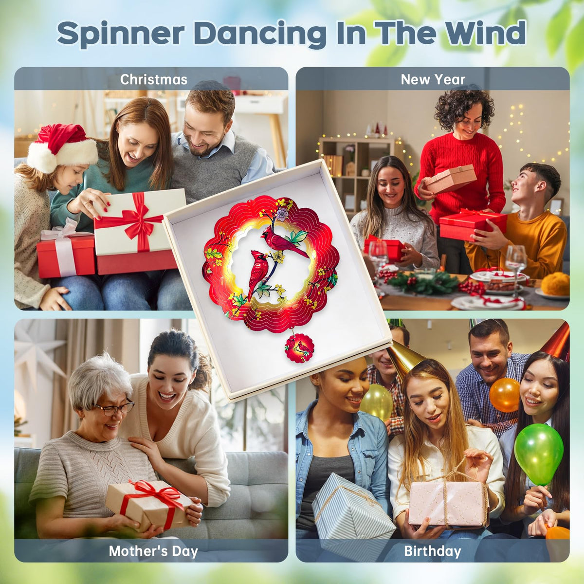 Cardinal Wind Spinner for Mother's Day (12In-Cardinal)