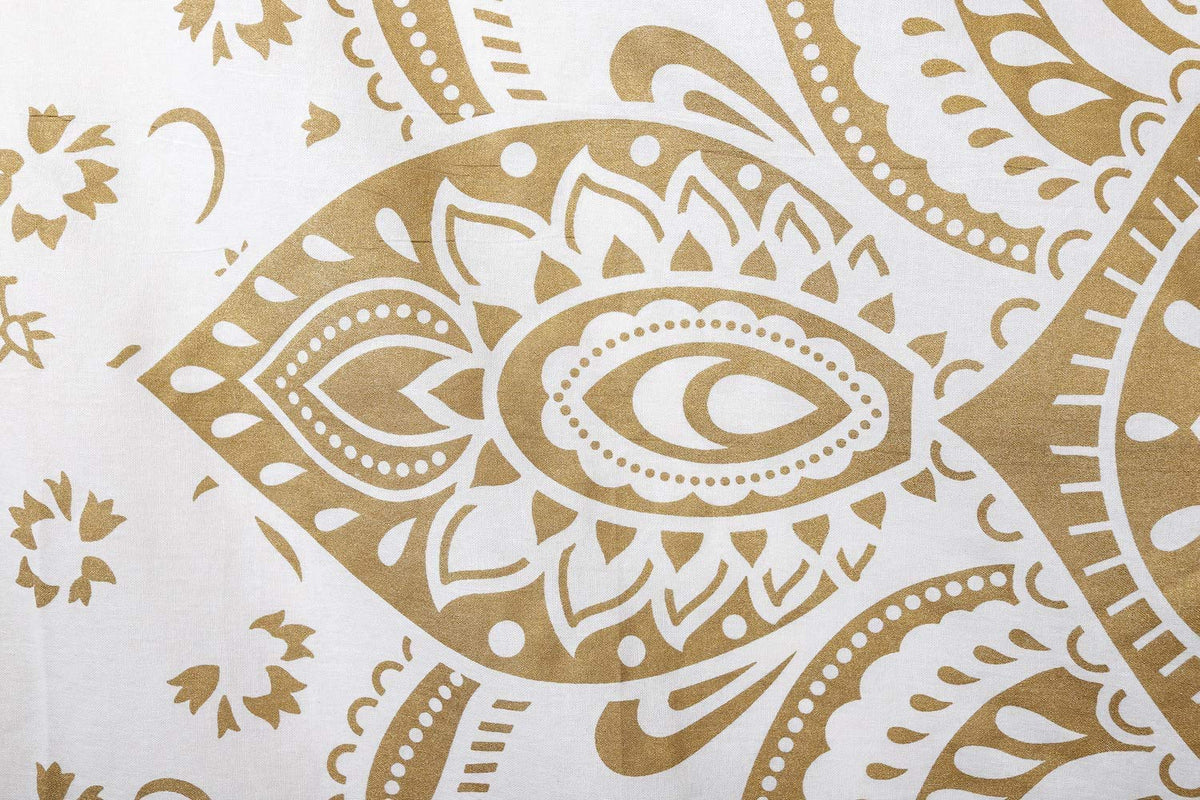 Hippie Mandala Wall Hanging Tapestry For Bedroom Indian Passion Ombre Maditation Gold Gypsy Bohemian Hippy Psychedelic Dorm Decor Poster 30 x 40 Inch (40"L x 30"W / Gold)