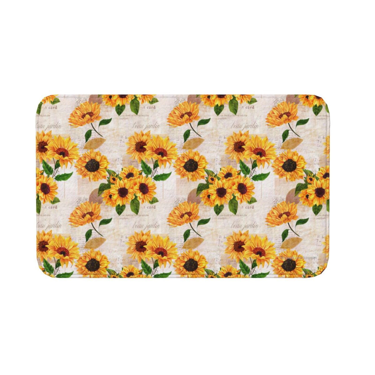 Sunflowers Bath Mat Non (1'8" x 2'8" (Rectangular) / Sunflowers)