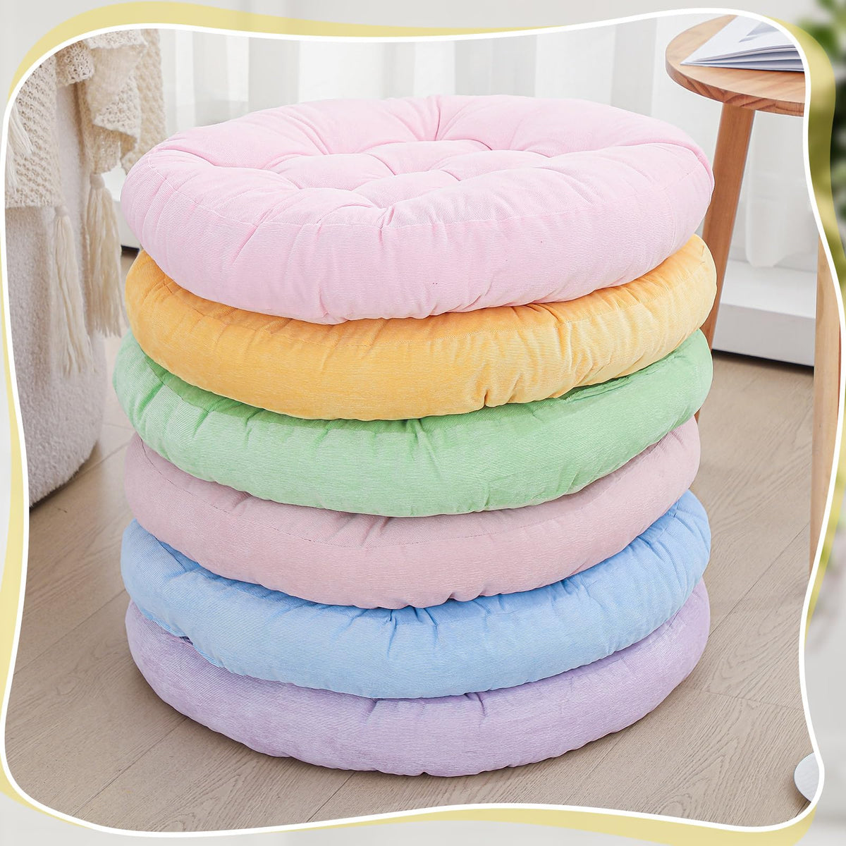 Large Floor Pillow Cushion (Round / Various Color)