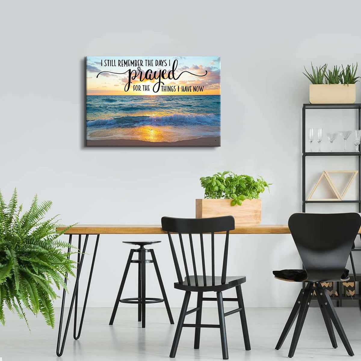 Large Christian Scripture Wall Art Ocean Decor Bible Verses Canvas Prints Pictures Sunset Beach Painting Seascape Poster Natural Modern Artwork for Kitchen Living Room Home Decoration 24x36" (36"L x 24"W / BibleVerse)