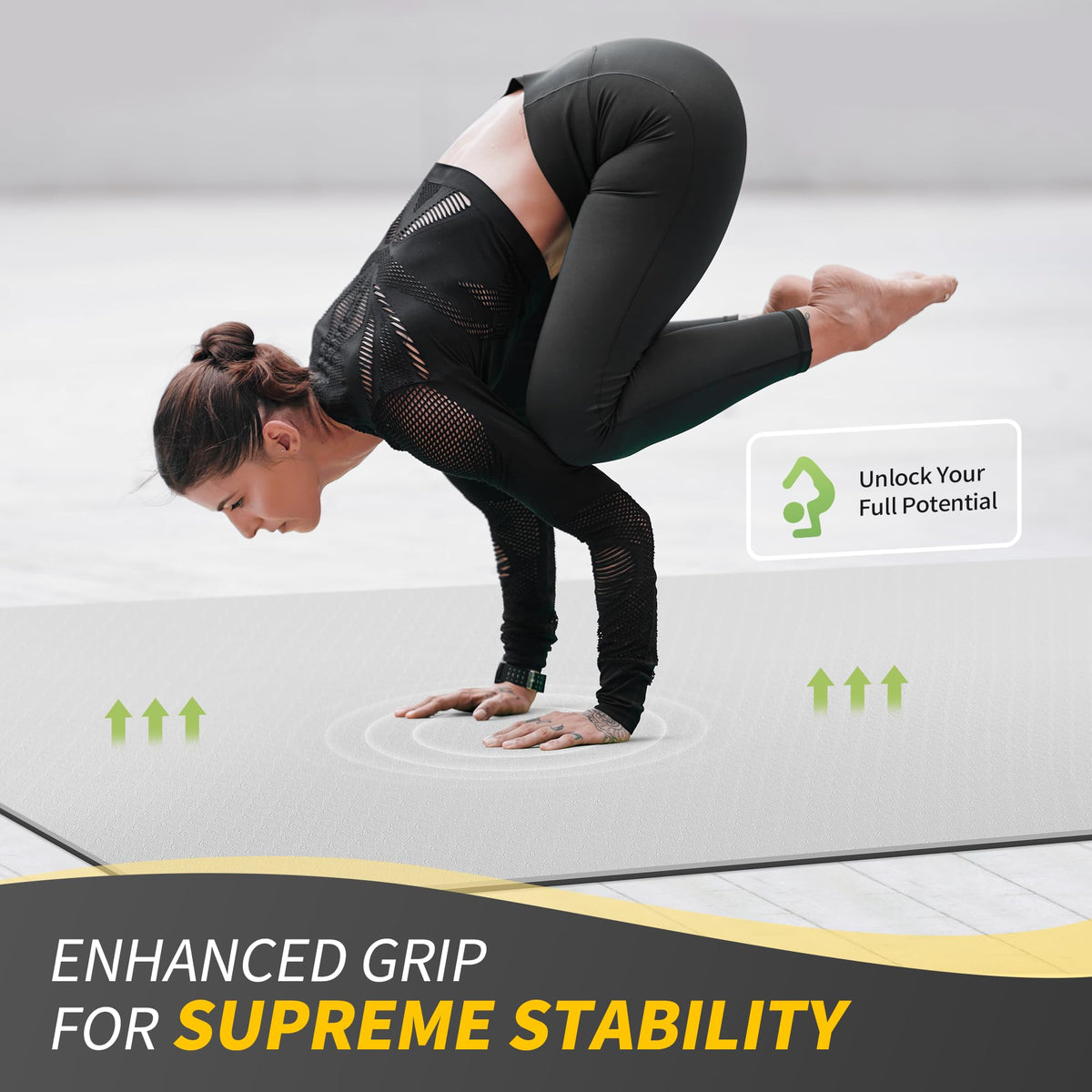 Large Yoga Mat for Men and Women 1 (GRAY / 6mm)