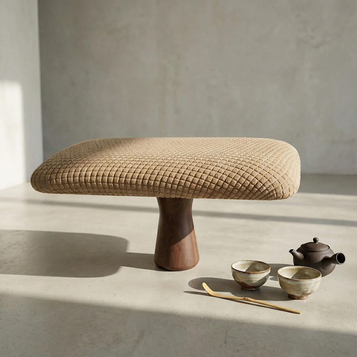 Meditation Bench Kneeling Stool Foldable Wooden Prayer Seat (Brown)