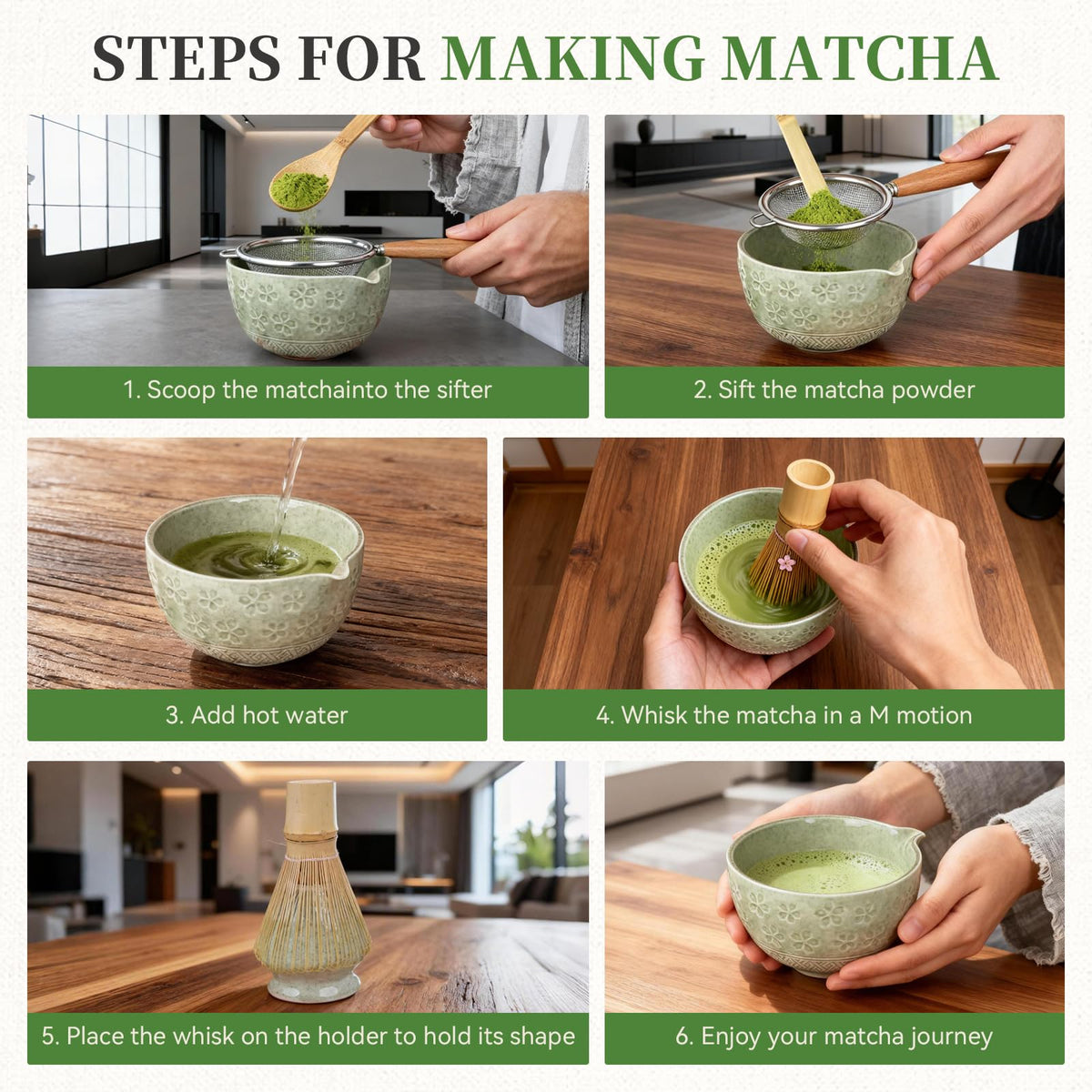 Matcha Whisk Set (Green)