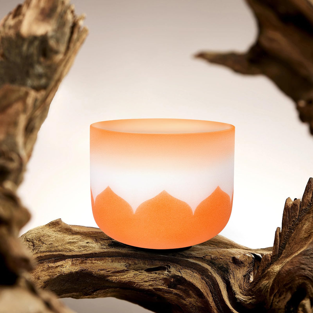 6 12 inch Lotus Design Colored Rim Chakra Tuned 432hz Set of 7 Quartz Crystal Singing Bowls with Heavy Duty Carrying Cases and Singing Bowl Mallet Suede Strikers (Set of 7, 6-12 inches / Lotus design with colored edge)