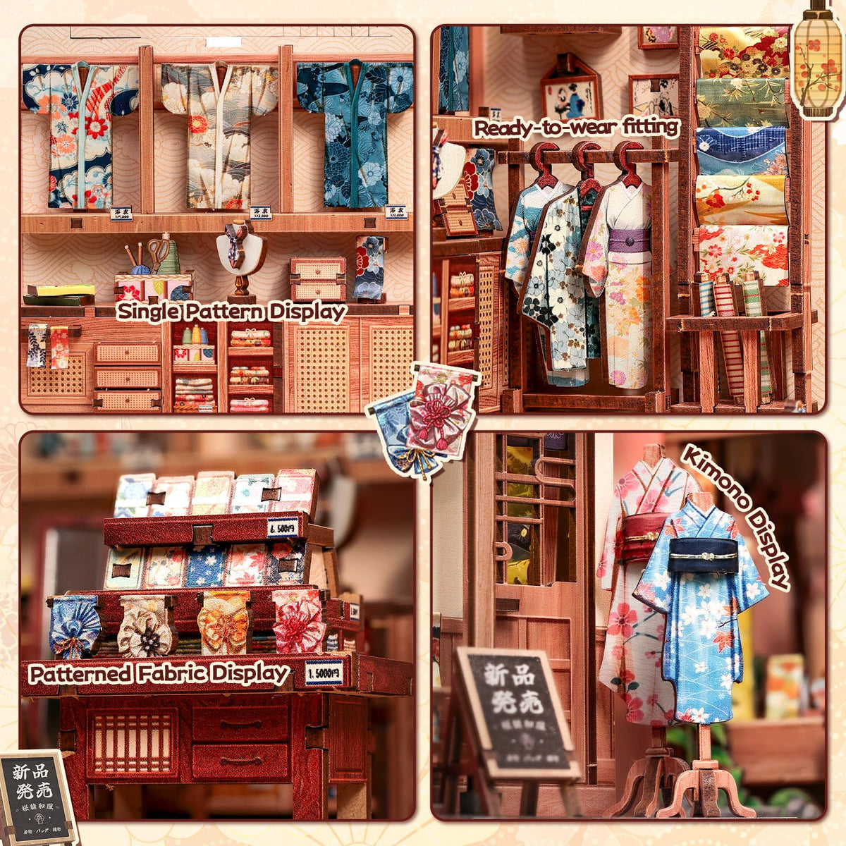 Japanese Book Nook Kit Miniature Store (Sakura O Kimono Shop)
