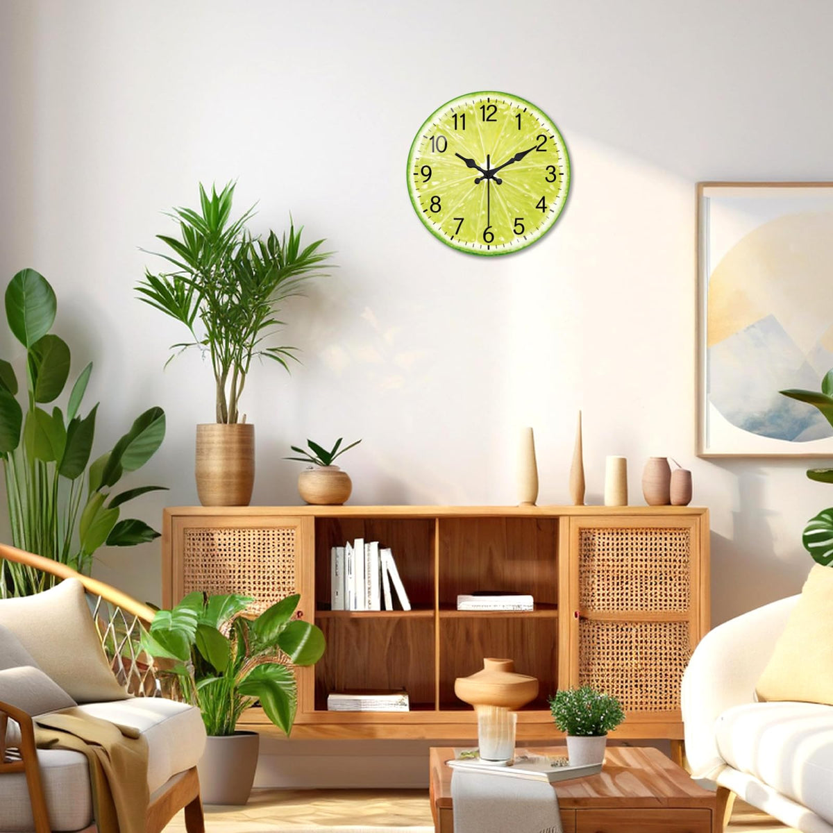 Lime Slice Wall Clocks Battery Operated (Lime Slice)