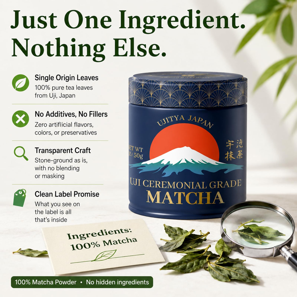 Uji Matcha Powder Authentic Japanese Green Tea (Blue-50g)