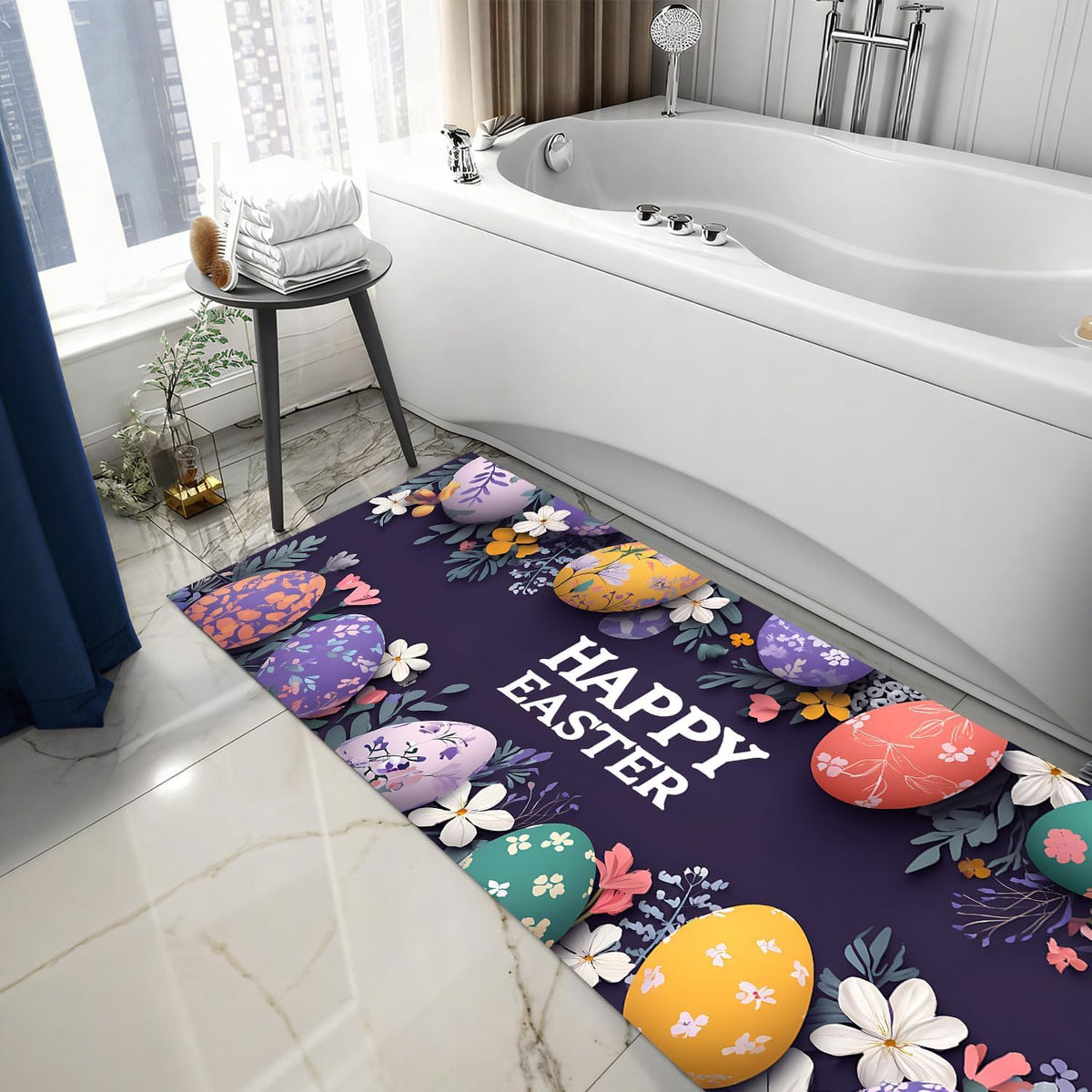 Happy Easter Laundry Room Rug 20x47 Inch (#71)