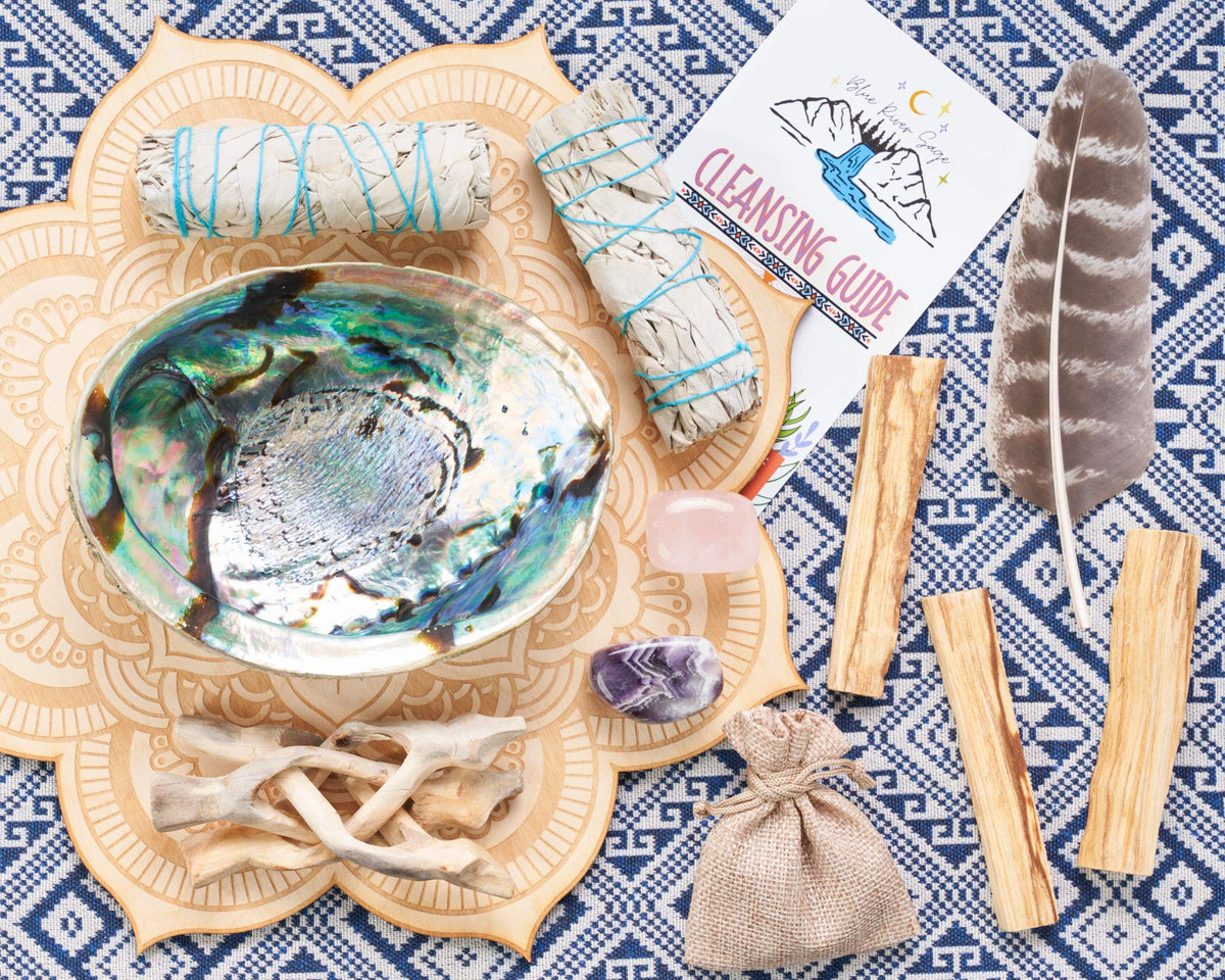 Home Cleansing & Smudging Kit with White Sage (Plus)