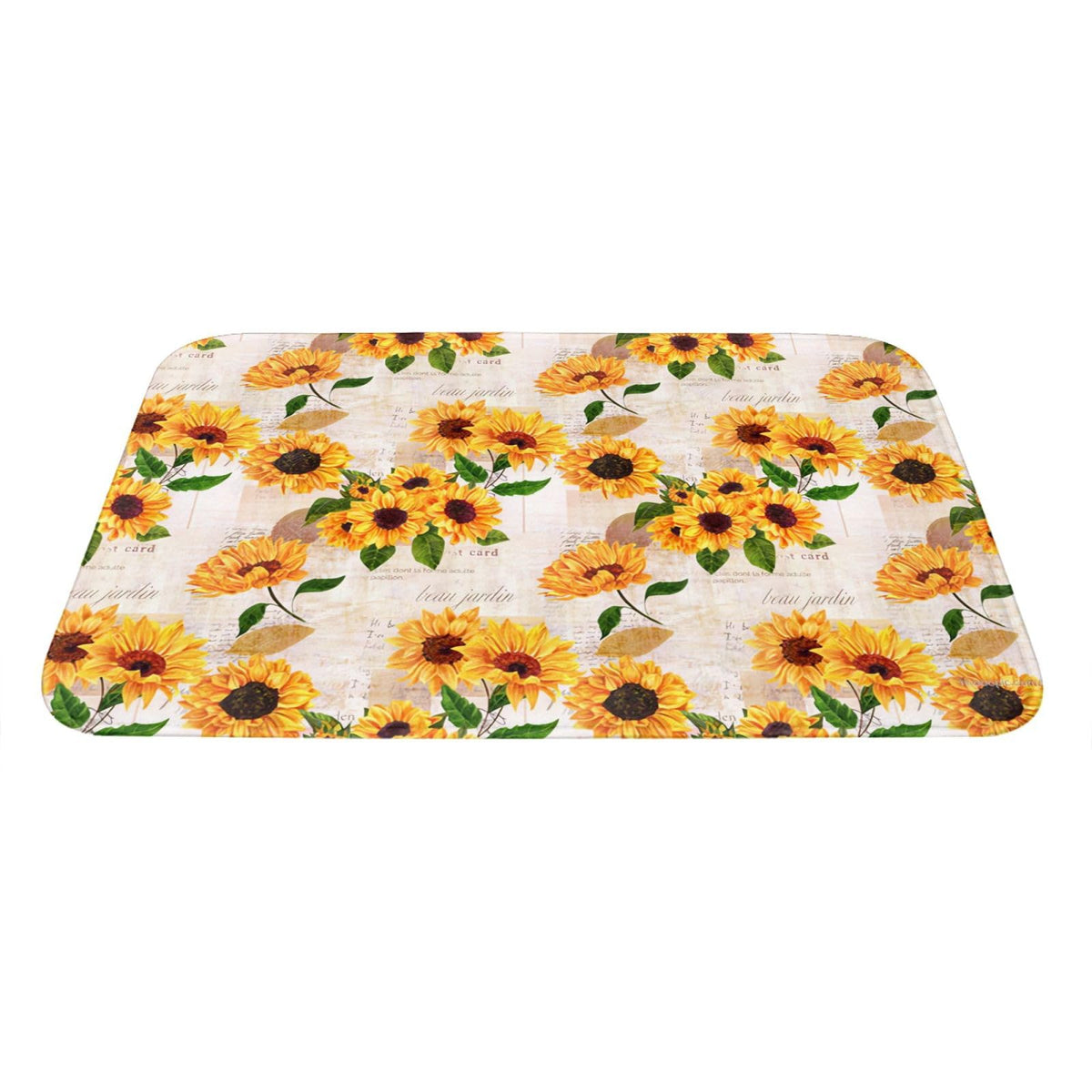 Sunflowers Bath Mat Non (1'4" x 1'11" (Rectangular) / Sunflowers)