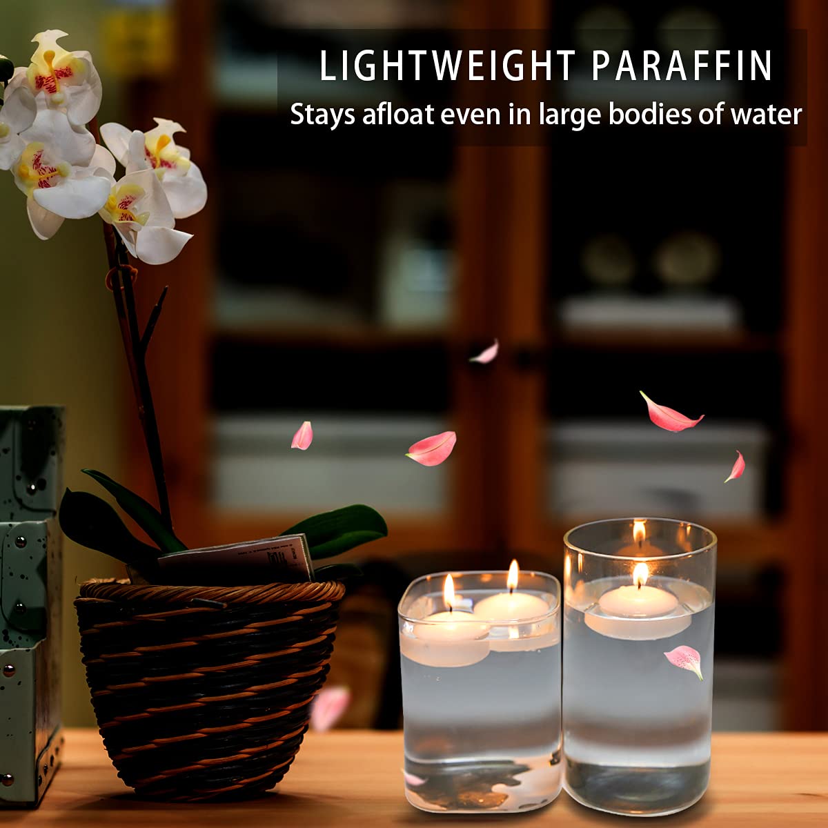 24 Pack Floating Candles (White3-24-2inch)